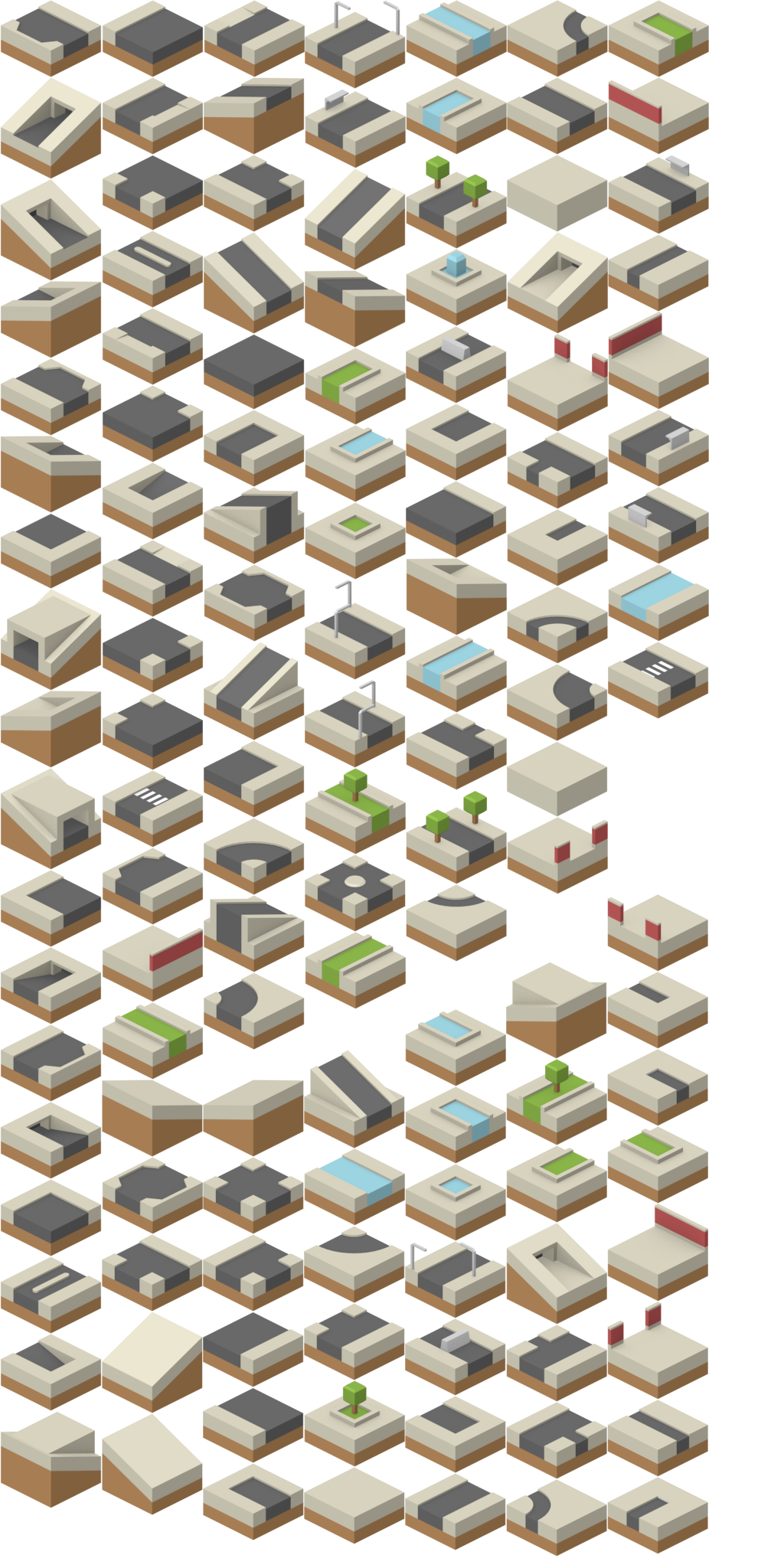 Isometric City Tiles Sheet